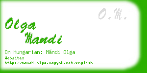 olga mandi business card